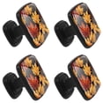 thumbnail image 2 of 4 Pcs Square Cabinet Handle Drawer Pulls Thanksgiving Leaves Knobs with Screws Furniture Office Cabinet Knob Decoration, 2 of 7