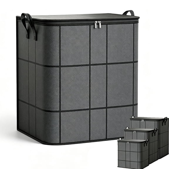XXL Foldable Storage Bag with Reinforced Handles, Extra Large Moving Bags with Zipper, Closet Bedding Comforter