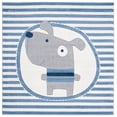 thumbnail image 2 of SAFAVIEH Carousel Kids Orpa The Dog Area Rug, Ivory/Blue, 5'3" x 5'3" Square, 2 of 11