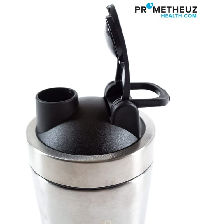 Stainless Steel Protein Shaker Bottle Insulated Keeps Hot/Cold