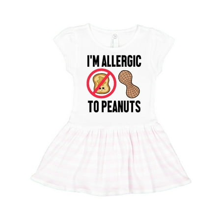 

Inktastic Im Allergic to Peanuts Food Allergy Awareness Gift Toddler Girl Dress