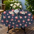 thumbnail image 4 of Pioneer Flower Floral Print Pattern Round Tablecloth 60 X 60 Inch, Wrinkle Resistant Wipeable Table Cloth for Kitchen Dining Picnic Patio Party, 4 of 6