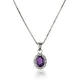 thumbnail image 5 of Femme Jam 925 Sterling Silver Natural Amethyst Gemstone Oval Jewelry Set for Women, 5 of 12
