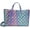 Purple, variant on Kukuzhu Puffer Tote Bag, Puffy Bag for Women Down-Filled Light Crossbody Quilted Bag Shoulder Rainbow Purse Handbag