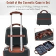 thumbnail image 6 of PAPROOS Travel Luggage Set of 2, 20in Hardside Suitcase with Cosmetic Case, Lightweight Suitcase Set with Spinner Wheels, Expandable Hardshell Luggage Sets, Black, 6 of 8