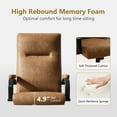 thumbnail image 7 of iooHug Ergonomic Office Chair with Memory Foam, High Back Adjustable Swivel Desk Chair, PU Leather Computer Gaming Chair with Lumbar Support and Armrests for Home Office, Brown, 7 of 7