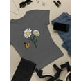 thumbnail image 3 of Butterflies And Daisies. T-Shirt Women -Image by Shutterstock, Female XX-Large, 3 of 4