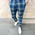 thumbnail image 2 of Zszcpp Work Pants Men Outerwear Plaid Print Relax Large Size Fitted Spring Autumn Long Lounge Trousers Casual Trouser, 2 of 7