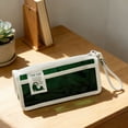 thumbnail image 3 of A Transparent Large Triangular Pencil Case Large Capacity Student Stationery Storage Bag Cloth 8.27X3.94X2.95 Inches Portable Girls Makeup Bag, 3 of 6