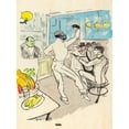 thumbnail image 2 of Toulouse-Lautrec, Henri de 15x18 White Modern Wood Framed Museum Art Print Titled - Chocolat Dancing in the Achille Bar, 2 of 4