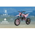 thumbnail image 5 of LEAQU Pink 50cc Dirt Bike for Kids Girls, 2-Stroke Gas Powered Off-Road Motorcycle, Hydraulic Disc Brakes, 10" Tires, 330LBS Load, Youth Motocross Bike, 5 of 11