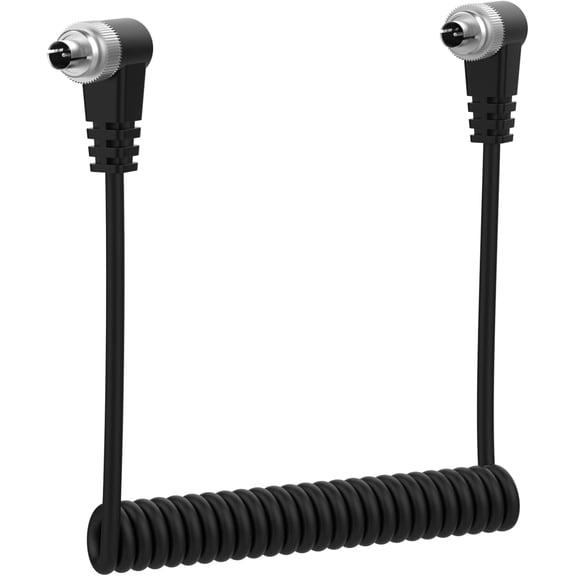 PC Sync to PC Sync Flash Trigger Cable – Male to Male Screw Lock Flash Sync Cord Compatible with DSLR Cameras, Studio Flash, Strobe Light, Godox, Neewer, Yongnuo