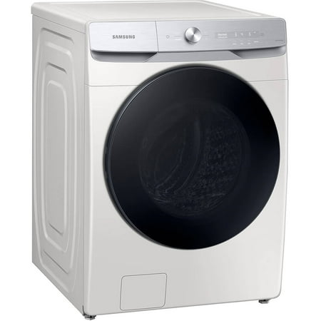 Samsung - 5.0 Cu. Ft. High Efficiency Stackable Smart Front Load Washer Steam and CleanGuard - Ivory