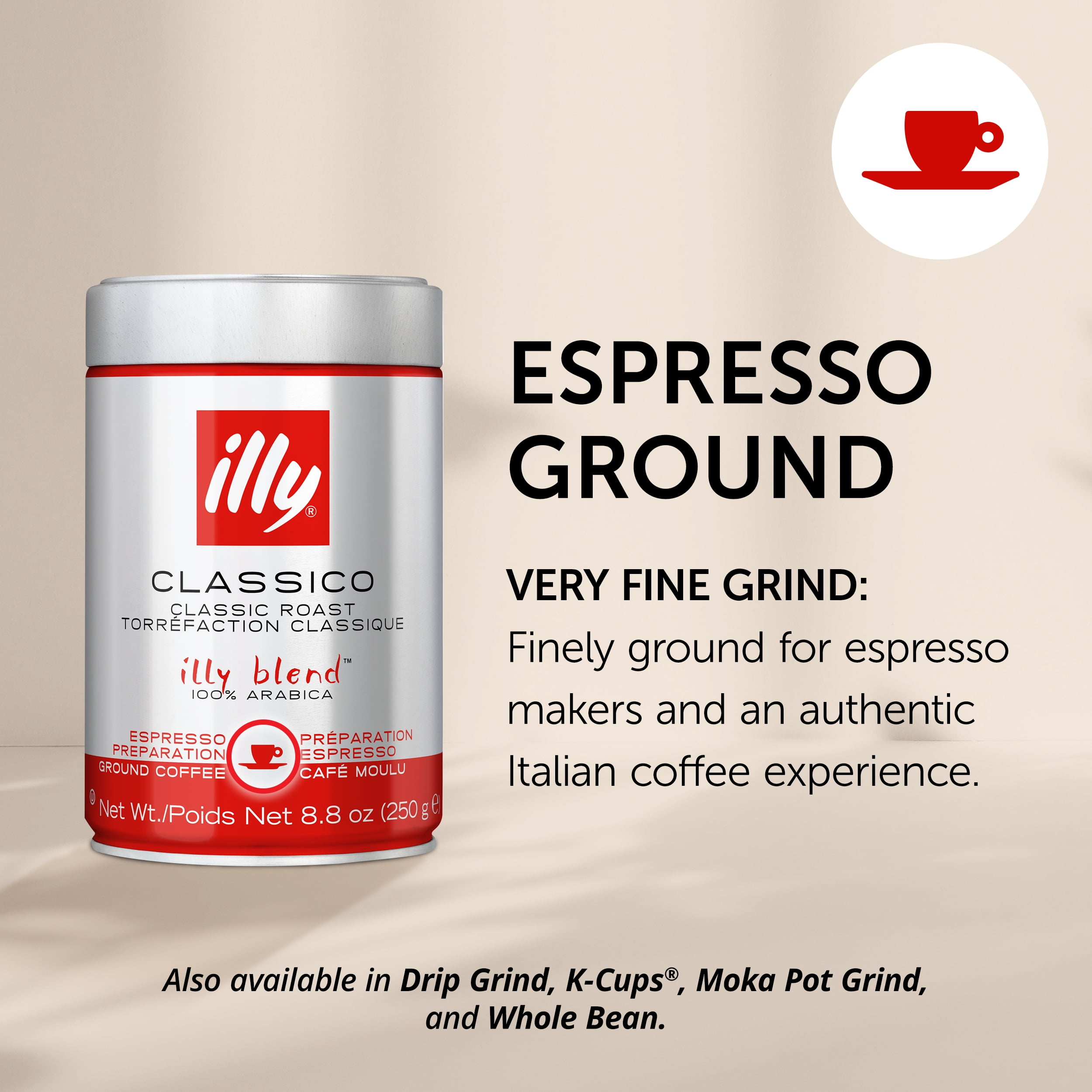 Illy Classico Medium Roast Ground Espresso Coffee, Uganda Ubuy