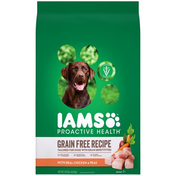 IAMS PROACTIVE HEALTH Adult Dry Dog Food, Grain Free Recipe with Real