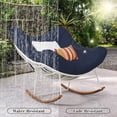 thumbnail image 3 of SDJPOI Outdoor Patio Rocking Chair Cushion, Waterproof & Fade Resistant Tufted Egg Chair Cushion with 6 Straps, Wicker Papasan Chair Cushion for Indoor & Outdoor, 3 of 8