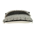 thumbnail image 5 of Black and Ivory Textured Throw Pillow, 5 of 6
