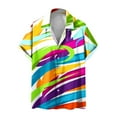 thumbnail image 2 of Mefallenssiah Mode Hommes Confortable Impression Manches Courtes Col Chemise Chemisier, 2 of 5
