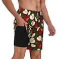 thumbnail image 2 of KLL Red Fruit for Mens Swim Trunks Quick Dry Swim Shorts with Built-in Compression Liner Funny Swimwear Bathing Suits-3X-Large, 2 of 6