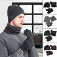 thumbnail image 6 of ievspot 1 Pcs Men Winter Beanie Hat Scarf Touchscreen Gloves Set Beanie Gloves Neck Warmer Set with Warm Knit Lined, 6 of 8