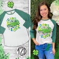 thumbnail image 2 of Tees2urdoor Loads of Luck Raglan, Adult 4X-Large, Green, 2 of 5