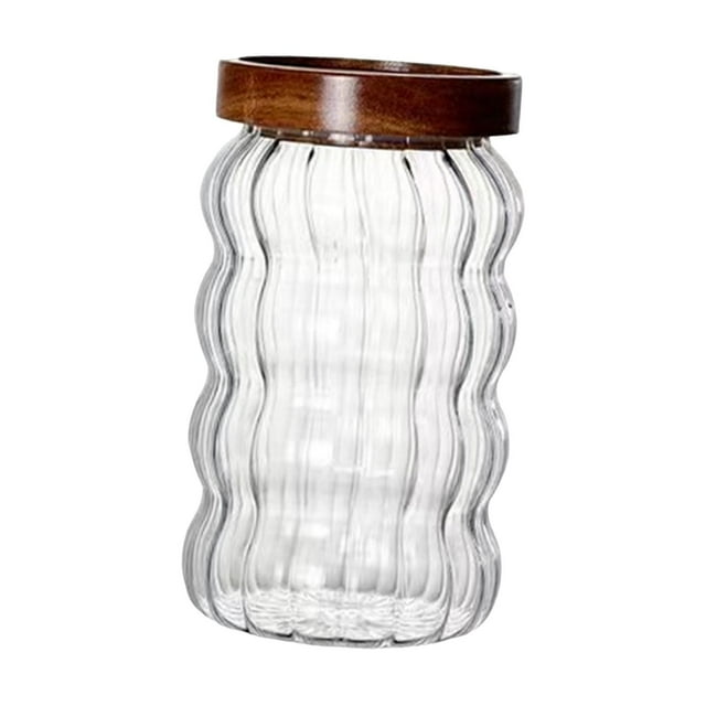 Tarro de vidrio para almacenar alimentos con tapa hermética, transparente, para almacenar alimentos 700ML verticales