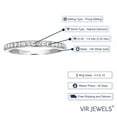 thumbnail image 4 of Vir Jewels 1/4 CTTW Classic Diamond Wedding Band in 14K White Gold Prong Set Size 8 Female Adult, 4 of 7