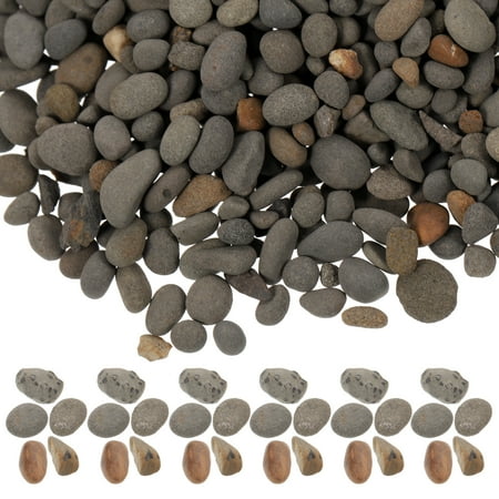 Natural Small Rocks for Decor Dark Grey Stone Bag Lifelike Appearance for Fish Tank Sand Table Mini