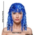 thumbnail image 2 of MEICHEN Colorful PET Fringe Wig Sparkling Festival Headpiece for Cheerleaders Sports Fans and Trendy Summer Fall Essentials Accessories, 2 of 4