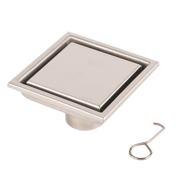 Desagüe de suelo para baño, antiolor, cuadrado, de acero inoxidable, para ducha