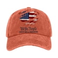 thumbnail image 4 of USA 250th Anniversary Embroidered Hat Adjustable Washed Hat for Men Women Gifts,Saffron, 4 of 5