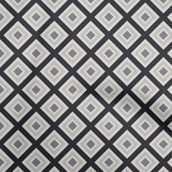 oneOone Viscose Jersey Black Fabric Geometric Quilting Supplies Print Sewing Fabric By The Yard 60 Inch Wide