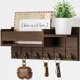 thumbnail image 1 of Soporte de pared para llaves de RelaxScene con 6 ganchos y estante, 1 of 6