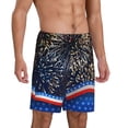thumbnail image 2 of Disketp Fireworks for Men's Soft Sleep Pajama Shorts Lightweight Lounge Pant Sleep Pj with Elastic Waistband and Pockets-X-Large, 2 of 6