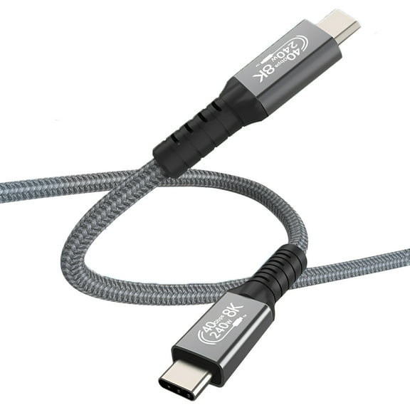 MMOBIEL USB4 Cable 6.6ft 240W 40Gbps USB-C to USB-C 8K