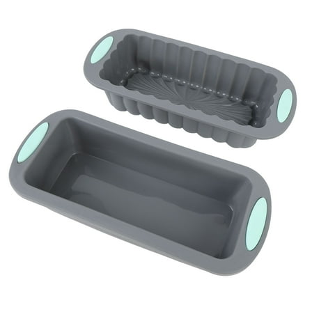 2-Pack Silicone Loaf Pan Set - Nonstick Bread & Cake Baking Pans for Kitchen