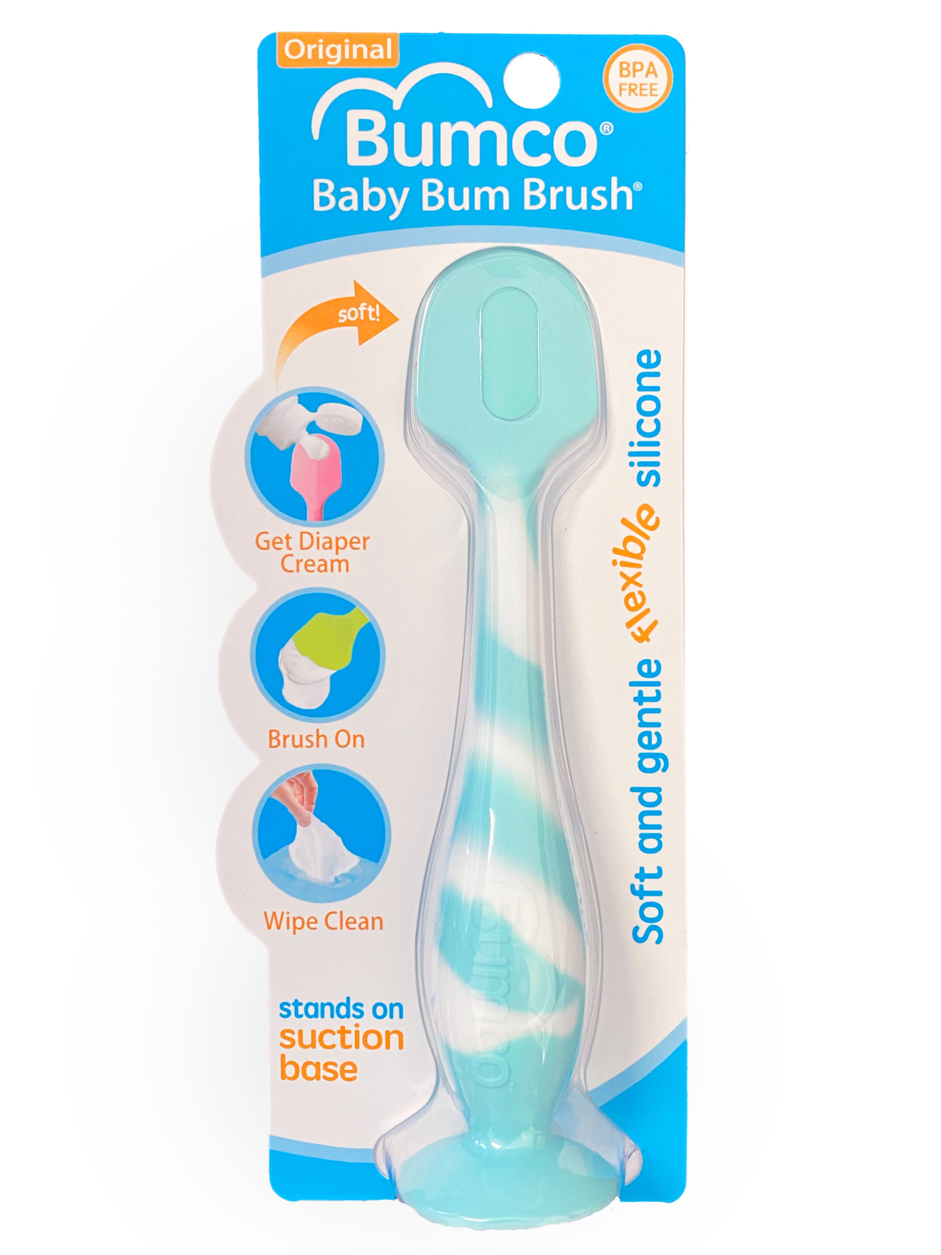 Soft Silicone Diaper Cream Applicator Green BabyBum Diaper Cream Brush 
