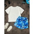 thumbnail image 4 of Boys' Shark & Monster Truck Graphic T-Shirt & Camo Shorts Set 2Pcs Breathable Summer Clothes,Casual Outdoor Wear, 4 of 8