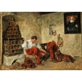 thumbnail image 2 of Rudolf Otto Ritter von Ottenfeld 18x14 Gold Ornate Wood Frame and Double Matted Museum Art Print Titled - The Torn Trousers (1889), 2 of 4