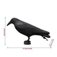 thumbnail image 1 of Estatua de resina de cuervo falso, escultura de cuervo de pájaro, cuervos al aire libre, decoración de Halloween creativa para jardín, patio, decoración de animales, 1 of 4