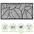 thumbnail image 6 of MAYEERTY 72×47" Outdoor Black Metal Privacy Panel Screen for Backyard & Garden, Leaf Pattern, 6 of 9