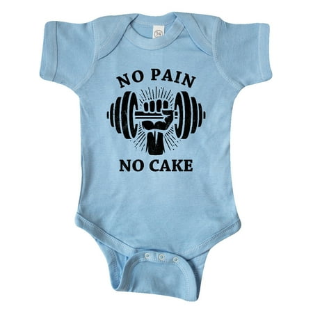 

Inktastic No Pain No Cake BLK Gift Baby Boy or Baby Girl Bodysuit