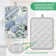 thumbnail image 6 of Yayeee Pot Holders Kitchen Heat Resistant with Pockets 7"x9.8" Cotton Oven Cooking Hot Pads, Blue Hydrangeas Pattern, 6 of 7