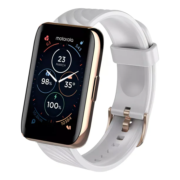 Moto Watch 40, Reloj Inteligente, Smartwatch De Pantalla Crystal Clear De 1,5'', Duración De Batería De 10 Días, Integración Con Google Fit, Compatible Con Ios Y Android - Rose Gold