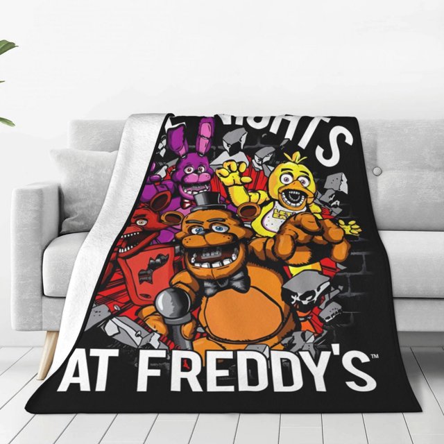 Mantas supersuaves de Five Nights At Freddy's para adultos, manta ligera y lavable para sofá, cama, oficina, mantas de felpa cálidas para todas las estaciones, manta de microfibra ultra suave