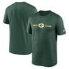 Men's Nike Green Green Bay Packers Horizontal Lockup Legend Performance T-Shirt