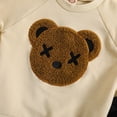 thumbnail image 5 of Xudanell Boy Clothes 2t 3t 4t 5t 6t 7t Sweet Baby Boy Outfits with Embroidered Little Bear Sweatshirt Tight Trousers Khaki 6-7 Years, 5 of 9