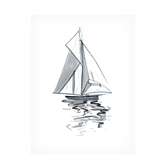 Trademark Fine Art Melissa Wang Blue Boat I Canvas Wall Art