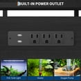 thumbnail image 7 of Heavy Duty 4-Tier Aquarium Stand with Power Outlets, Metal & Wood Rack for 20-37 Gallon Fish Tanks with Open Storage Shelves & Drawers, Black/Brown, 7 of 7