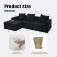 thumbnail image 2 of Jopath Modular Sectional Sofa,85" Cloud L-Shaped Sectiona Sofa Couches,Modern Velvet Boneless Couches Compression Sofa Deep Seating Couch for Living Room,No Assembly Required,Black, 2 of 8